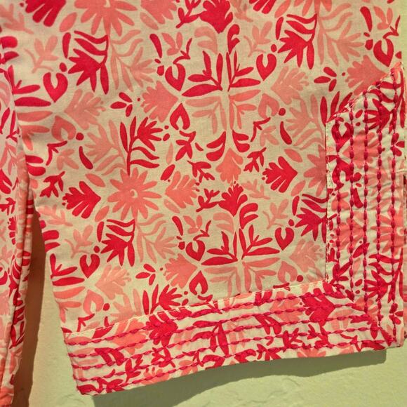 Vineyard Vines Size XL 100% Cotton Pink Floral Shift Dress Beach Coverup - Picture 4 of 7